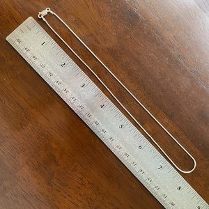 Round Sterling Silver 8'' Chain Necklace